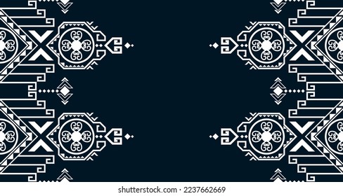 Patrón étnico sin foco geométrico en color blanco y negro.diseño para el fondo. Se puede cambiar el color de fondo del elemento de plantilla de ilustración de patrón azteca EP.71.alfombras de diseño, tapicería, ropa