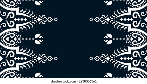 Geometric Seamless Ethnic Pattern in black and white color.design for background. Aztec Pattern illustration template element EP.69.background color can be changedDesign carpets, wallpapers, clothing
