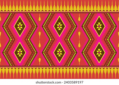 Geometric seamless ethnic pattern. Geometric ethnic pattern can be used in fabric design for clothes, decorative paper, wrapping, textile, embroidery, illustration, vector, carpet