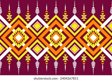 Geometric seamless ethnic pattern. Geometric ethnic pattern can be used in fabric design for clothes, decorative paper, wrapping, textile, embroidery, illustration, vector, carpet