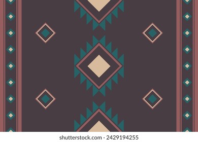 Geometric seamless ethnic pattern. Geometric ethnic pattern can be used in fabric design for clothes, wrapping, textile, embroidery, carpet