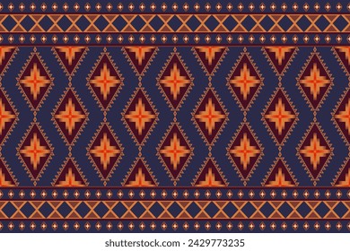 Geometric seamless ethnic pattern. Geometric ethnic pattern can be used in fabric design for clothes, wrapping, textile, embroidery, carpet, tribal pattern