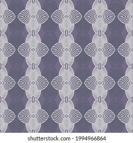 Geometric seamless ethnic pattern with layered curvy line shapes texture. Vector graphic illustration for fashion, home decor and wrapping paper.