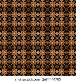 Geométrico, sin costuras, étnico, píxel, patrón tailandés, patrón de tela para textiles, alfombra, Fondo de pantalla, ropa, sarong, batik, impresión, fondo, cubierta, ilustración, Vector