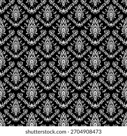 Geométrico, sem emenda, étnico, pixel, padrão tailandês, padrão de tecido para têxtil, tapete, papel de parede, roupas, sarong, batik, impressão, fundo, capa, ilustração, vetor