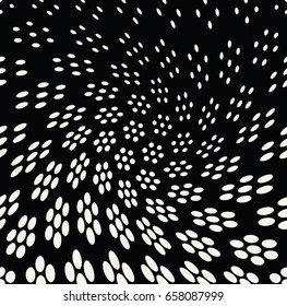 geometric seamless floral halftone vector pattern
