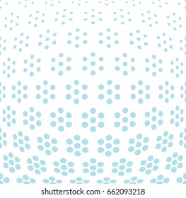 geometric seamless floral halftone vector pattern