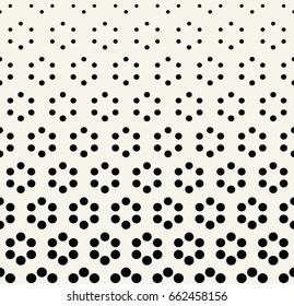 geometric seamless floral halftone vector pattern