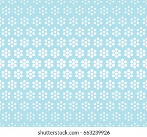 geometric seamless floral halftone vector pattern