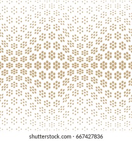 geometric seamless floral halftone vector pattern