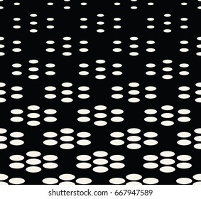 geometric seamless floral halftone vector pattern