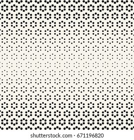 geometric seamless floral halftone vector pattern