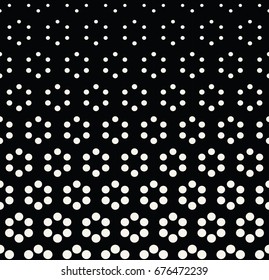 geometric seamless floral halftone vector pattern