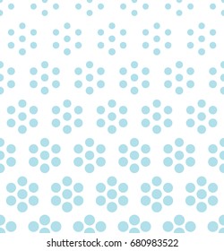 geometric seamless floral halftone vector pattern