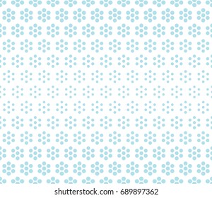 geometric seamless floral halftone vector pattern