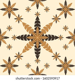Geometric seamless floral vector repeat tile pattern. You could use it for mosaic tiles, textile, fabrication, background and textures, graphic, design, project etc.