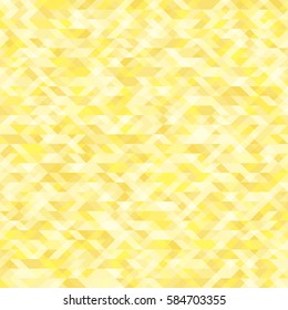 Geometric seamless gold vector pattern. Grid mosaic background with repeating polygon yellow triangles. Tile backdrop template. Abstract stylish modern design with vertical lines. 