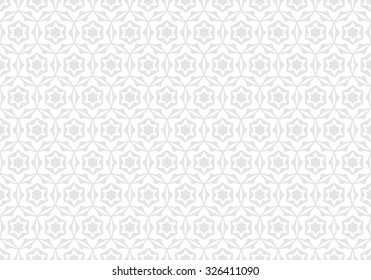Geometric seamless gray hexagon pattern, grey star banner background, white snowflake backdrop, retro elegant wrapper, luxury bright card cover, flower batik fabric wallpaper.