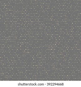 Geometric seamless gray vector background with golden ink splashes and stains. Abstract texture