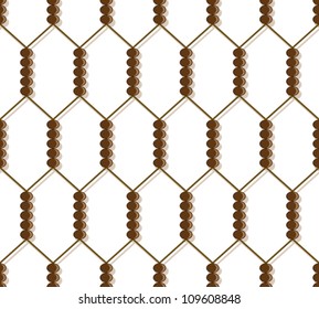 Geometric seamless grid pattern, vector background