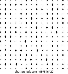 Geometric seamless halftone pattern with rhombuses. Monochrome abstract vector texture.
