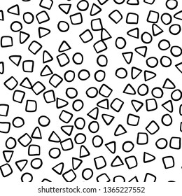 Geometric seamless hand drawn pattern. Template for background, textile, paper. 