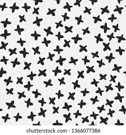 Geometric seamless hand drawn pattern. Template for background, textile, paper. 