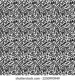 Geometric seamless hand-drawn pattern. Abstract grunge brush strokes, memphis style. Doodle, thick lines for print, packaging, textile, banner, web design