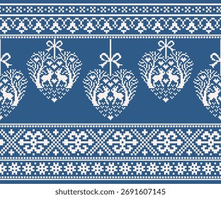 Geometric seamless horizontal pattern, designed for Christmas, fabric, clothing, background, decoration, wallpaper.