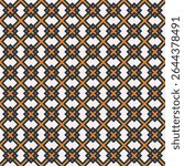 Geometric Seamless Interlocking Pattern with Small Square Accents for Background Textile