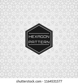 Geometric Seamless Intertwine Hexagon Pattern Background