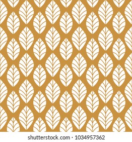 Geometric Seamless Leaf Vector Pattern. Floral Illustration background.