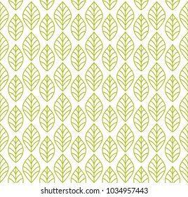 Geometric Seamless Leaf Vector Pattern. Floral Illustration background.