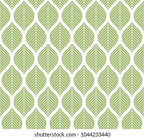 Geometric Seamless Leaf Vector Pattern. Floral Illustration background.