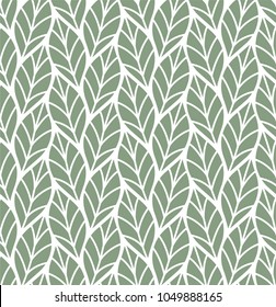 Geometric Seamless Leaf Vector Pattern. Floral Illustration background.