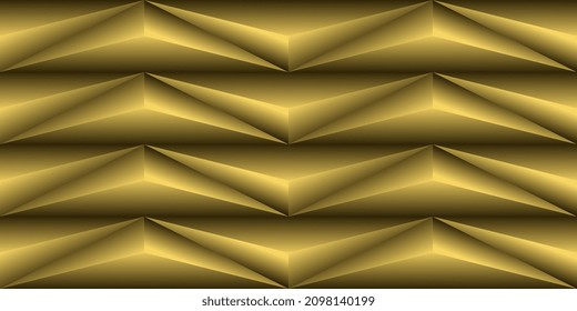 Geometric seamless ornament. 3D effect pattern. Vector graphics eps-10