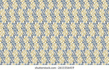 Geometric seamless ornament with shapes and triangles on white background for textile and paper decoration