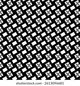 Geometric Seamless ornamental pattern vector in illustration on black and white background