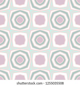 Geometric Seamless Pattern in 50s, 60s, 70s Fashion Style. Simple Vector Background. Template vor Trendy Fabric.