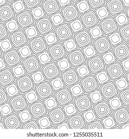 Geometric Seamless Pattern in 50s, 60s, 70s Fashion Style. Simple Vector Background. Template vor Trendy Fabric.