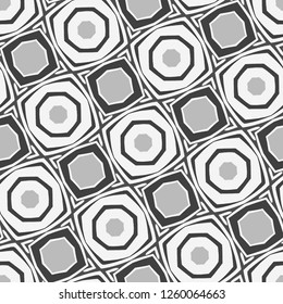 Geometric Seamless Pattern in 50s, 60s, 70s Fashion Style. Simple Vector Background. Template vor Trendy Fabric.