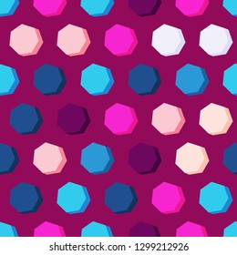 Geometric seamless pattern with abstract 3d shapes. Colorful background. EPS10