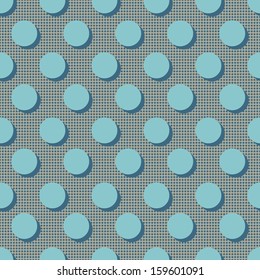 Geometric seamless pattern. Abstract background with circles. Vector Illustration. 