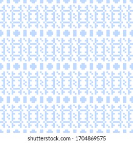 Geometric seamless pattern. Abstract geometric background blue color. Vector illustration. Monochrome repeating texture. Elegant ornament. Modern design paper, wallpaper, textile, cover, print. Stock.