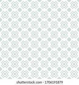 Geometric seamless pattern. Abstract geometric background green color. Vector illustration. Monochrome repeating texture. Elegant ornament. Modern design paper, wallpaper, textile, cover, print. Stock