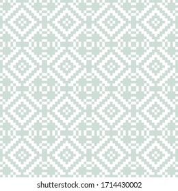 Geometric seamless pattern. Abstract geometric background green color. Vector illustration. Monochrome repeating texture. Elegant ornament. Modern design paper, wallpaper, textile, cover, print. Stock