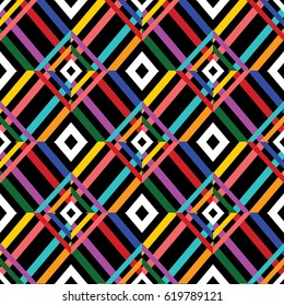 Geometric seamless pattern. Abstract background wallpaper with colorful tile rhombus