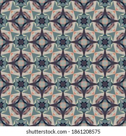 Patrón geométrico sin costuras, fondo colorido abstracto, adorno de moda, formas pequeñas de impresión de moda, textura vectorial para textil, tela, papel, decoración.