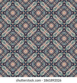 Geometric seamless pattern, abstract colorful background, trendy ornament, fashion print small shapes, vector texture for textile, fabric, paper, decoration.