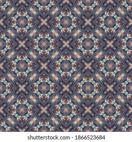 Geometric seamless pattern, abstract colorful background, trendy ornament, fashion print small shapes, vector texture for textile, fabric, decoration.